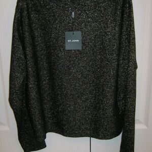 BRAND NEW!!!! * ST. JOHN * Sweater * Shimmer *Black *Large* NewWithTag